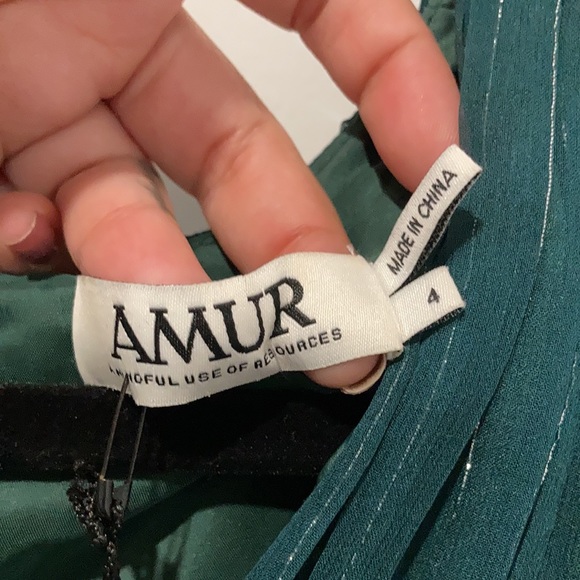 AMUR Metallic Stripe Long Sleeve Dress sz 4 NWT - Picture 13 of 17